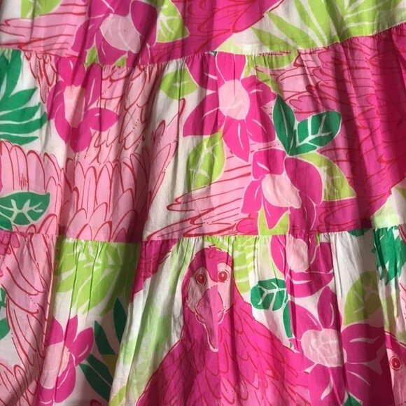 Lilly Pulitzer Ports of Caw Parrot Tiered Skirt colorful beachy size 6P - Picture 4 of 12
